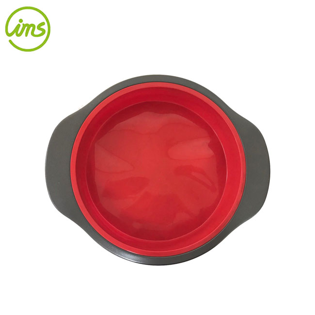 Moule à gâteau en silicone rouge de 8 pouces